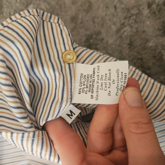 Amy Kuschel Striped Silk Pussybow Blouse Parisian Chic Preppy Academia Sz Medium - Picture 7 of 8